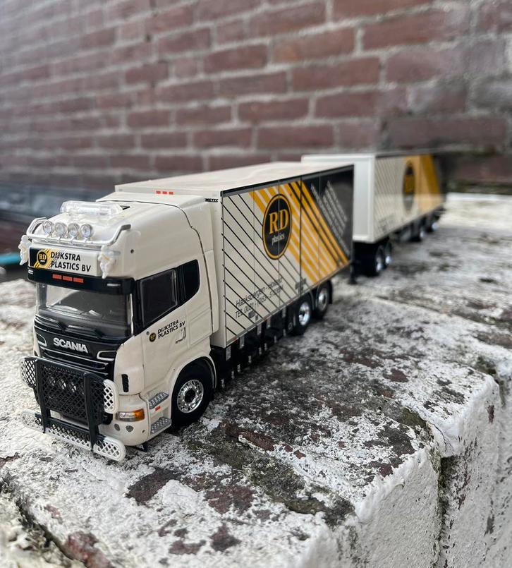 Tekno Scania R500 LZV van Dijkstra Plastics, Hobby en Vrije tijd, Modelbouw | Auto's en Voertuigen, Zo goed als nieuw, Truck, 1:32 tot 1:50