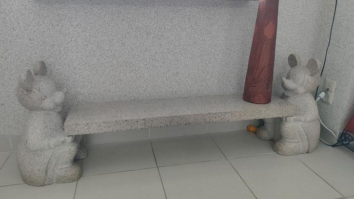 Mickey Mouse bank of tafel massief graniet, Verzamelen, Disney, Zo goed als nieuw, Overige typen, Mickey Mouse, Ophalen