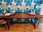 Hout eettafel, Ophalen, Gebruikt, 50 tot 100 cm, Vijf personen of meer
