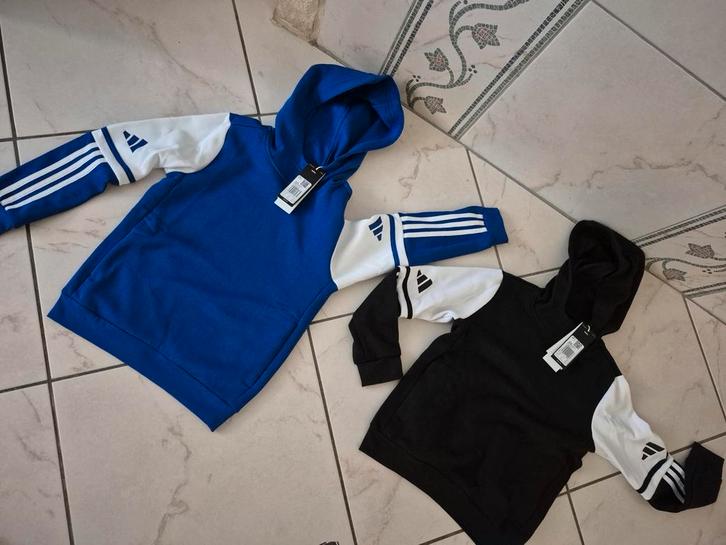 Adidas hoodies blauw en zwart maat 140 en 128, Kinderen en Baby's, Kinderkleding | Maat 140, Nieuw, Jongen of Meisje, Trui of Vest