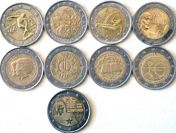 Diverse bijzondere euro munten 2 beschikbaar voor biedingen