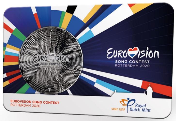 Coincard in blister Eurovision Song Contest 2020 in Ahoy., Postzegels en Munten, Munten | Europa | Euromunten, Overige waardes