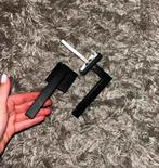 Mat Zwarte RVS Deurgreep, Doe-het-zelf en Verbouw, Hang- en Sluitwerk, Ophalen, Zo goed als nieuw, Rvs, Klink of Kruk