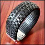 MAARTEN BIG LEATHER     Buddha to Buddha armband maat F, Ophalen of Verzenden, Zo goed als nieuw, Zwart, Leer