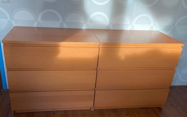 IKEA MALM Ladekast 3 lades, beuken 80x78 cm, Huis en Inrichting, Kasten | Dressoirs, Zo goed als nieuw, 50 tot 100 cm, 25 tot 50 cm