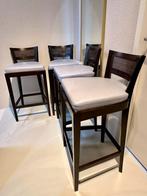 Promemoria Caffè by Romeo Sozzi bar kruk barkruk 4 stuks, Huis en Inrichting, Barkrukken, Ophalen, Gebruikt, Met voetsteun, Hout