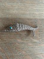 Vintage zilveren filigrain hanger met turquoise ogen, Ophalen of Verzenden, Zo goed als nieuw, Zilver