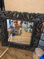 Grote barok houten spiegel zwart, Huis en Inrichting, Woonaccessoires | Spiegels, Vierkant, Ophalen of Verzenden, Zo goed als nieuw