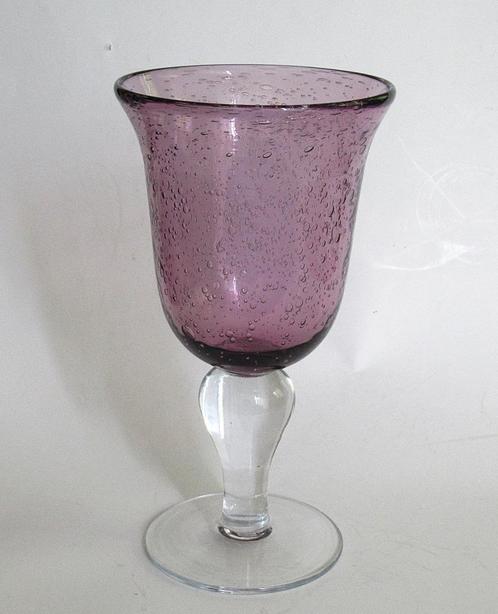 Vintage Artland Iris bubble wijnglas., Antiek en Kunst, Antiek | Glas en Kristal, Ophalen of Verzenden