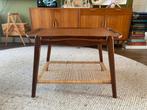 Vintage 70s teak salontafel serveertray dienblad, Huis en Inrichting, Tafels | Sidetables, Ophalen, 50 tot 100 cm, Zo goed als nieuw