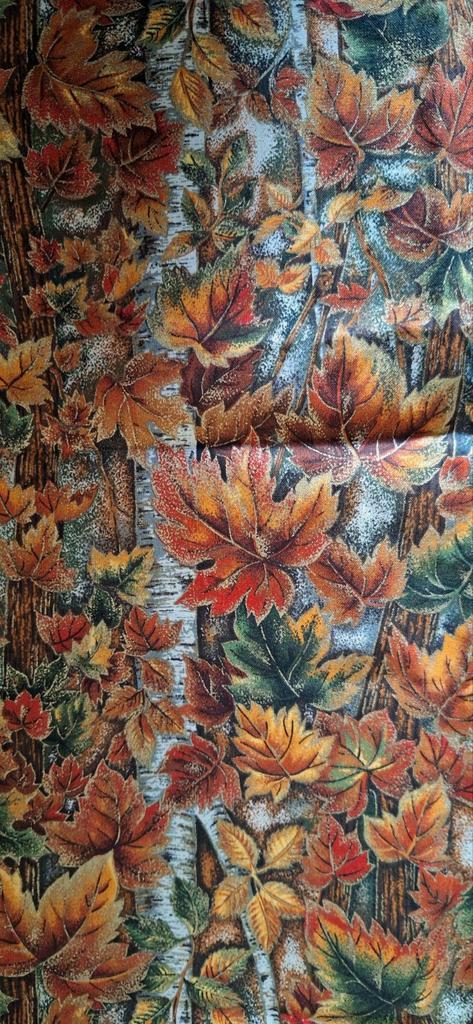 2x quiltlap "Herfstbladeren" 55x40cm, alle 2 voor € 5 -, Hobby en Vrije tijd, Stoffen en Lappen, Nieuw, Katoen, 30 tot 120 cm
