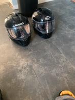 Twee zwarte motorhelmen enkele keer gebruikt, M, Heren, Integraalhelm, Tweedehands