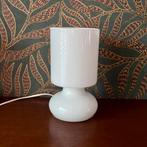 Vintage Ikea Lykta witte mushroomlamp glazen tafellamp, Ophalen of Verzenden, Zo goed als nieuw, Glas, Minder dan 50 cm