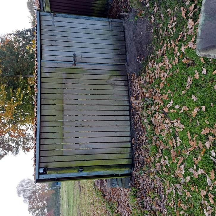 Demontabele schuilstal,c.q houthok c.q. fietsen stalling., Tuin en Terras, Tuinhuizen, Gebruikt, Schuur, Zonder ramen, Ophalen of Verzenden