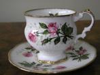 Kop en Schotel, Elisabethan, Rose roos, nr 3299, porselein, Ophalen of Verzenden