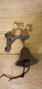 DEURBEL / 2 UILEN / GIETIJZER, Tuin en Terras, Tuinwanddecoratie, Huis en tuin decoratie Marie, Nieuw, Info@huisentuindecoratiemarie.nl
