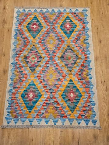 Handgeweven oosterse wollen kelim 143x98 beschikbaar voor biedingen