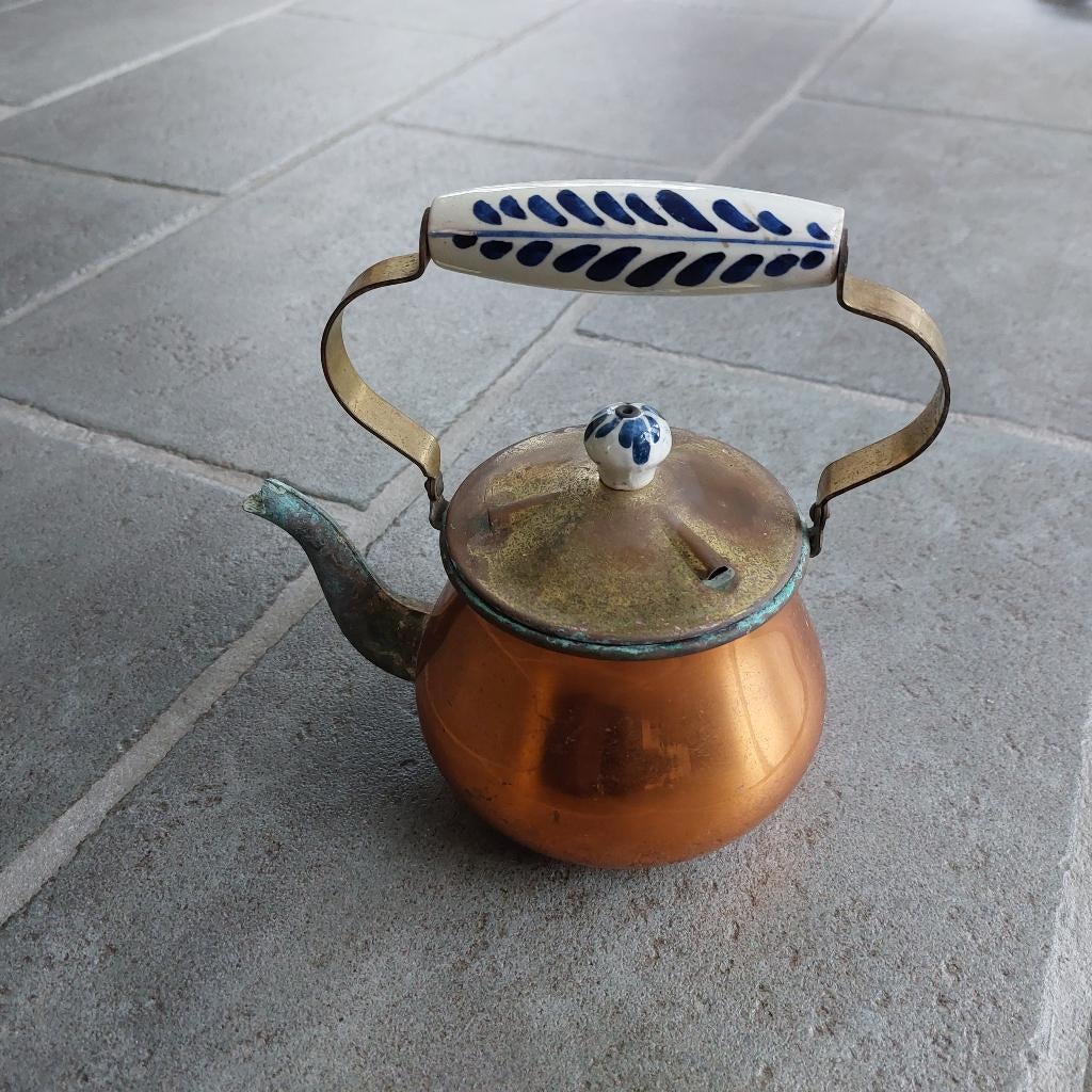 Vintage Koperen Ketel/Theepot - G. Bredemeijer Hilversum, Antiek en Kunst, Ophalen of Verzenden, Koper
