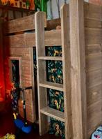 Mooi steigerhouten stapelbed huisje, Kinderen en Baby's, Kinderkamer | Stapelbedden en Hoogslapers, Ophalen, Zo goed als nieuw