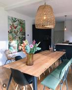 Eikenhouten eettafel, Huis en Inrichting, Tafels | Eettafels, Eikenhout, 200 cm of meer, Zo goed als nieuw, Vijf personen of meer