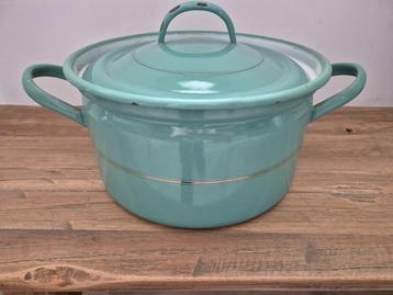 Emaille pan mint groen 26 cm. beschikbaar voor biedingen