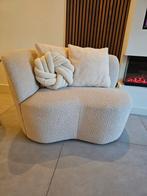 WOOOD Stone Fauteuil Crème Bouclé, Huis en Inrichting, Fauteuils, 75 tot 100 cm, Ophalen of Verzenden, Zo goed als nieuw, 75 tot 100 cm