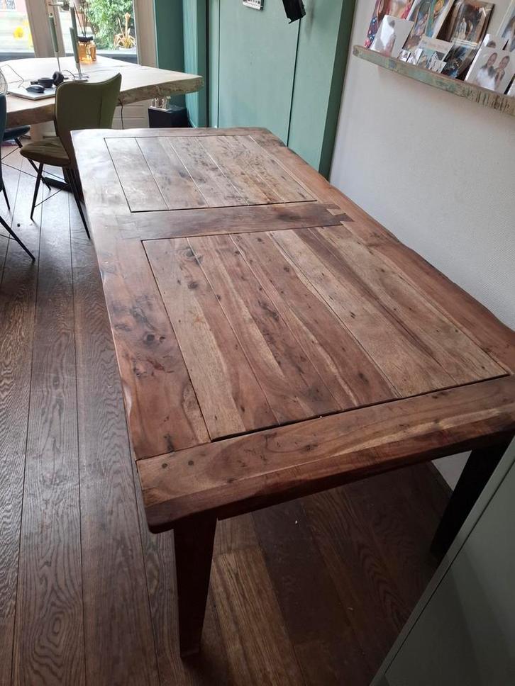 Teakhouten eettafel, Huis en Inrichting, Tafels | Eettafels, Gebruikt, 50 tot 100 cm, 200 cm of meer, Vijf personen of meer, Rechthoekig