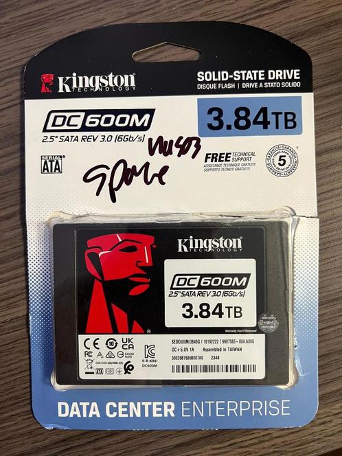 Kingston DC600M 3.84TB Enterprise SATA SSD – Nieuwstaat, Computers en Software, Harde schijven, Nieuw, Desktop, Intern, SSD, SATA