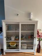 IKEA HEMNES glazen-deur vitrinekast/servieskast– 90x197 cm, Huis en Inrichting, Ophalen, Glas, 50 tot 100 cm, Zo goed als nieuw