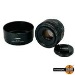 Canon EF 50mm f/1.8 STM | incl. ES-68 Zonnekap en lensdoppen, Ophalen of Verzenden, Zo goed als nieuw, Standaardlens, Zoom