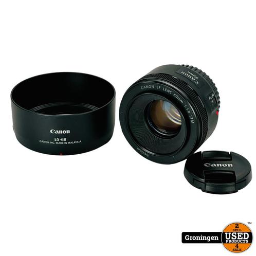 Canon EF 50mm f/1.8 STM | incl. ES-68 Zonnekap en lensdoppen, Audio, Tv en Foto, Fotografie | Lenzen en Objectieven, Zo goed als nieuw