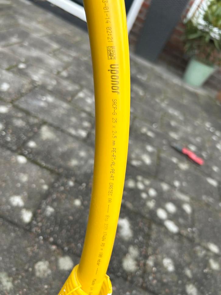10m Uponor Gastec 25x2,5 Meerlagen Gasleiding, Doe-het-zelf en Verbouw, Buizen en Afvoer, Nieuw, Rechte buis, Overige materialen
