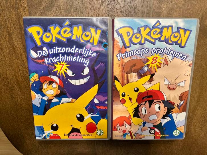 Pokémon VHS 7 & 8 – Krachtmeting + Primeape problemen, Cd's en Dvd's, VHS | Kinderen en Jeugd, Zo goed als nieuw, Tekenfilms en Animatie