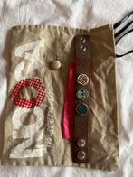 Noosa Amsterdam Leren Armband met 4 Chunks, Bruin, Leer, Ophalen of Verzenden, Zo goed als nieuw