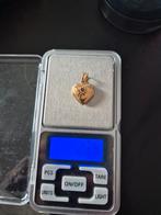 Gouden Hanger Hart met Robijn - Foto Medaillon, Sieraden, Tassen en Uiterlijk, Kettinghangers, Gebruikt, Ophalen of Verzenden