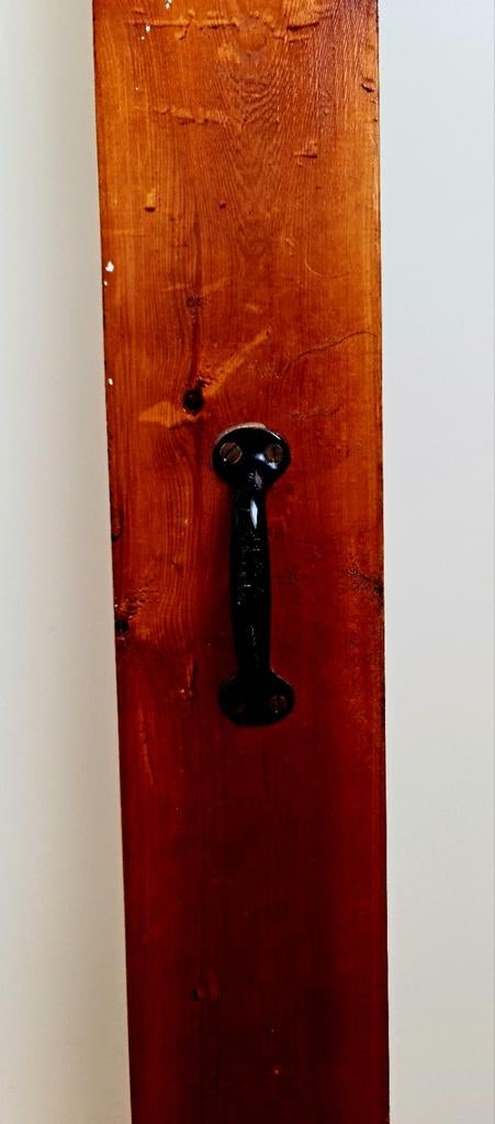 Vintage houten groeimeter Stöpler Utrecht jaren 50/60 uniek, Antiek en Kunst, Ophalen