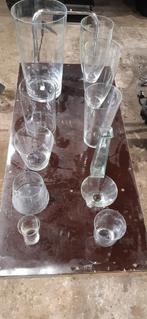Diverse grote en kleine maten glazen vazen, vaas, glaswerk, Ophalen, Overige kleuren, Minder dan 50 cm, Glas