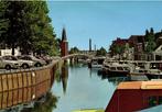 Sneek, Westersingel - boot auto brug - gelopen, Ophalen of Verzenden, 1960 tot 1980, Gelopen, Friesland