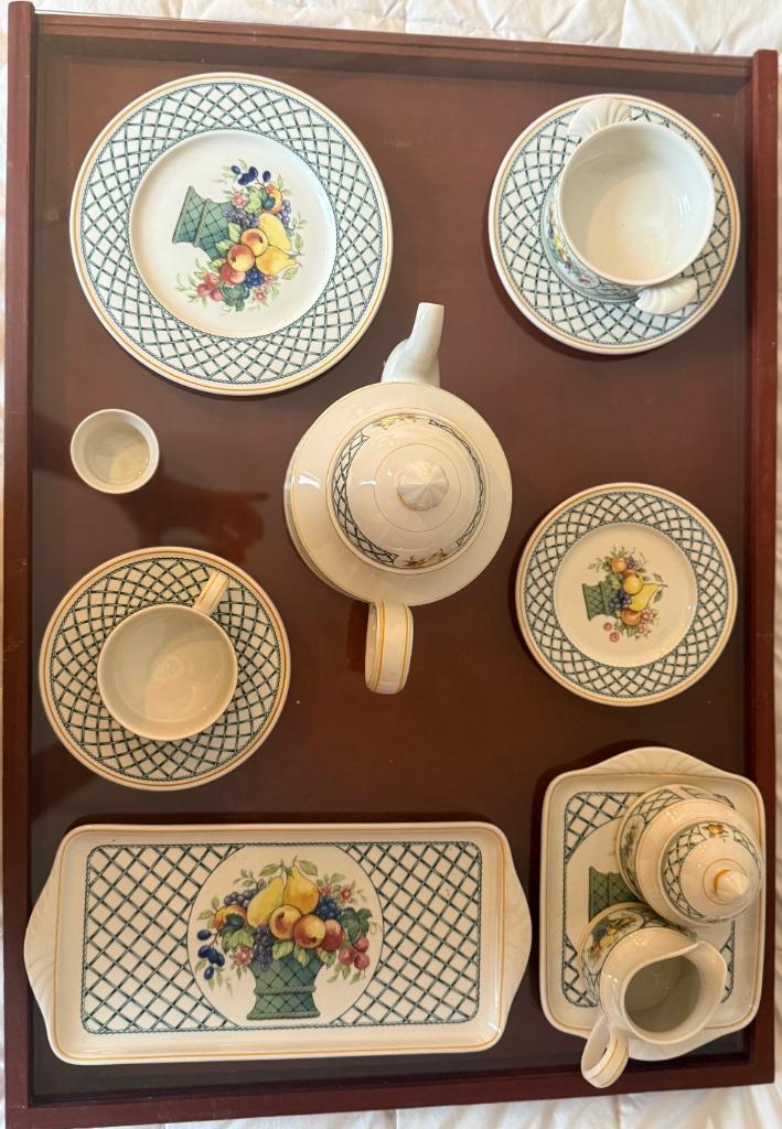 Villeroy & Boch  Basket ontbijtservies, Huis en Inrichting, Keuken | Servies, Zo goed als nieuw, Compleet servies, Overige stijlen
