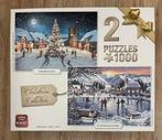King kerst puzzels 2 x 1000 stukjes Christmas Collection, Ophalen of Verzenden, 500 t/m 1500 stukjes, Zo goed als nieuw
