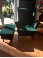 IKEA Fauteuil Groen Velvet, Huis en Inrichting, Fauteuils, Ophalen, Zo goed als nieuw, Stof, 75 tot 100 cm