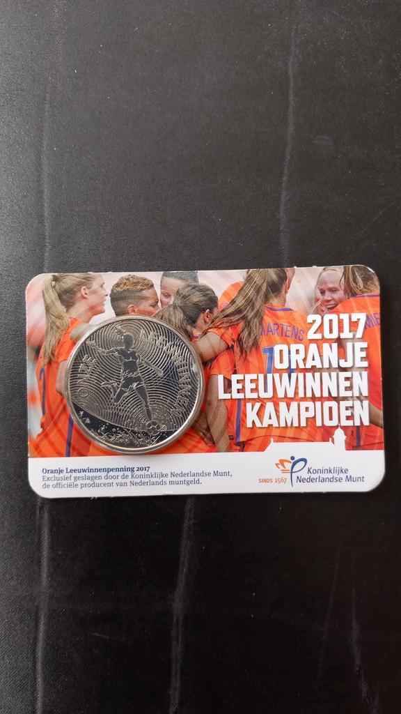 Oranje Leeuwinnenpenning 2017 - Nederlands Kampioen, Postzegels en Munten, Penningen en Medailles, Zilver, Nederland, Ophalen of Verzenden