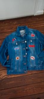Leuke spijkerjas met patches, Maat 38/40 (M), Blauw, Ophalen of Verzenden, Onbekend