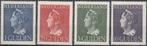 Nederland- 1940-1947- Wilhelmina - NVPH-346 t/m 349 - O, Postzegels en Munten, Verzenden, T/m 1940, Postfris