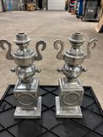 Brass & Boom Kandelaars - Aluminium Gepolijst, Ophalen of Verzenden, Overige materialen