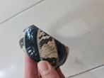 Zwart - wit armband met bijpassende ketting, Ophalen of Verzenden, Zo goed als nieuw, Zwart