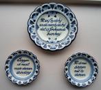 3 Wandborden Friese spreuken. Delfts Blauw, Ophalen of Verzenden, Zo goed als nieuw