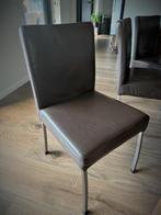 Goossens eetkamerstoel Oxo – echt leder chocolade, Huis en Inrichting, Ophalen, Gebruikt, Overige kleuren, Vijf, Zes of meer stoelen
