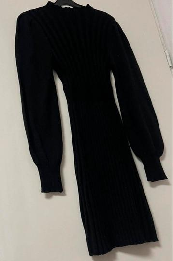 Zwarte Gebreide Jurk winterjurk maat  M (nieuw) beschikbaar voor biedingen