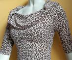 King Louie -> Mt 36 / Panterprint jurk -> luipaard / leopard, Bruin, Ophalen of Verzenden, Zo goed als nieuw, King Louie
